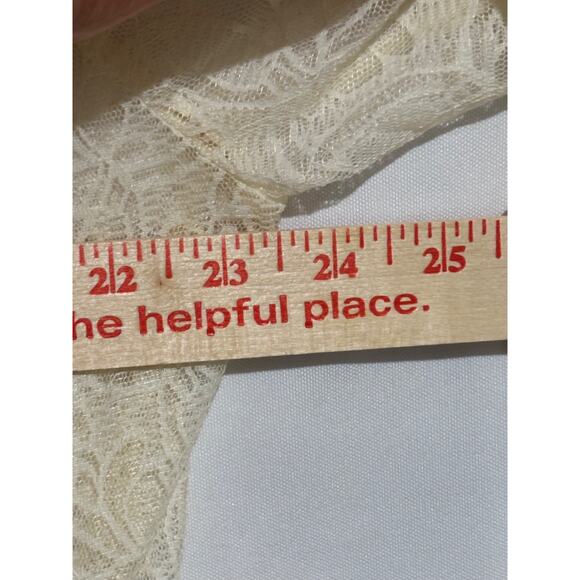 Style & Co Top Womens 3X Plus Cream Lace 3/4 Sleeve Boho Glam cocktail career - Picture 5 of 10